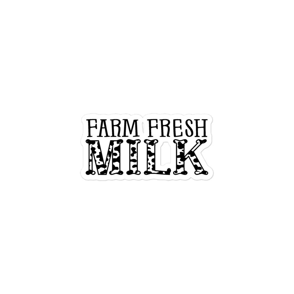 Farm Fresh Milk Sticker